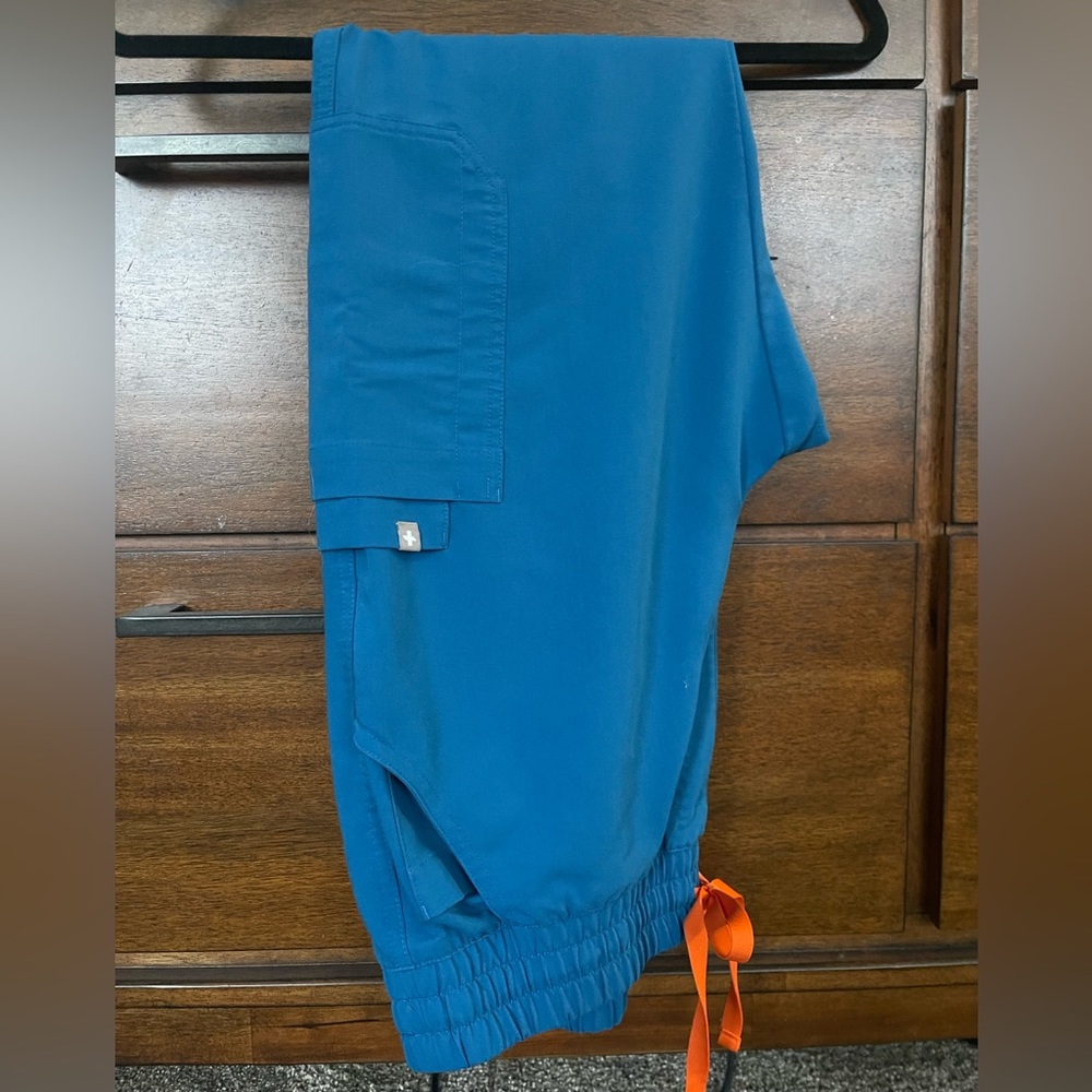 Figs High Waisted Yola Scrub Pants, Alps Blue, M